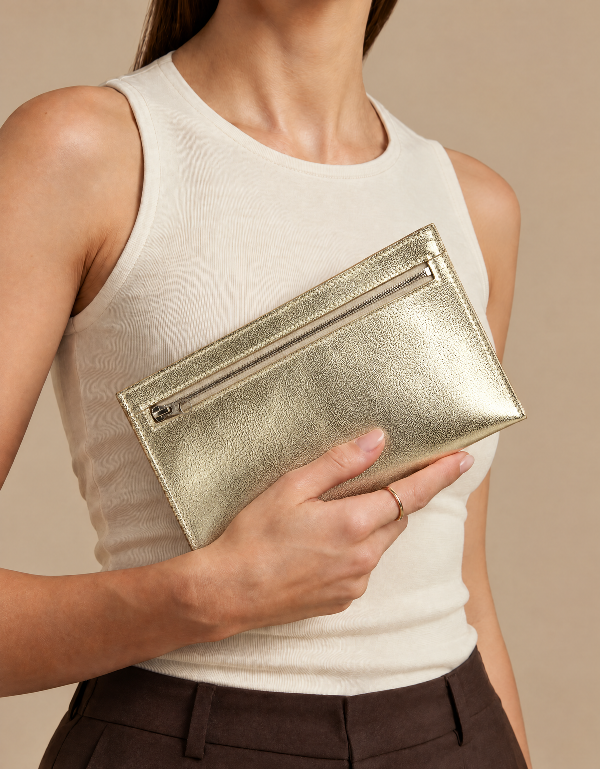 Pochette Tanagra - Cuir Metyl Champan