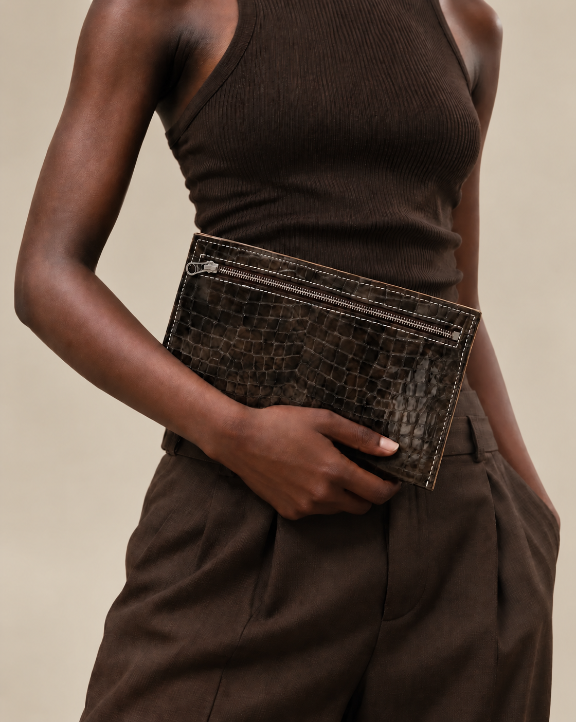 Pochette Tanagra - Cuir Jena Viseu